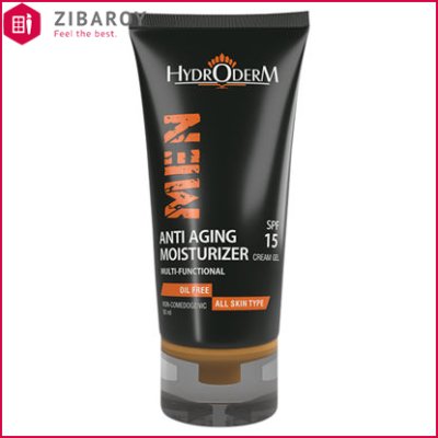 ژل مرطوب کننده و ضد چروک مردانه هیدرودرم با SPF15 حجم 50 میل