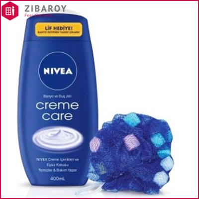 شامپو بدن نیوآ مدل Creme Care حجم 400 میل + لیف