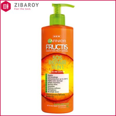 کرم موی گارنیه مدل Fructis SOS Repair 10IN1 حاوی کراتین و روغن آملا حجم 400 میل