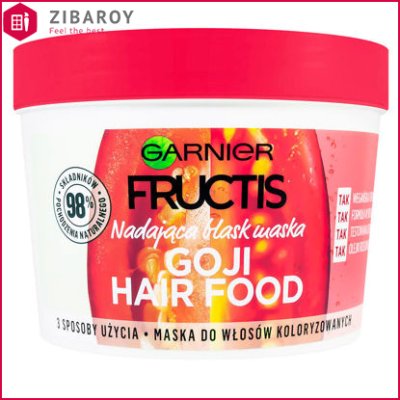 ماسک تقویت کننده مو گارنیه سری هیر فود حاوی عصاره گوجی بری حجم 390 میل