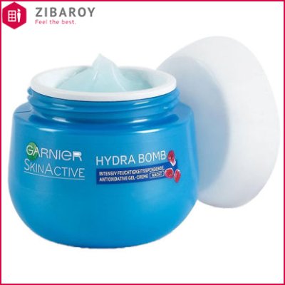 کرم شب آبرسان گارنیه مدل Hydra Bomb حاوی هیالورونیک اسید و عصاره انار حجم 50 میل