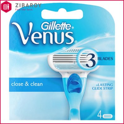 یدک تیغ اصلاح ژیلت 4 عددی venus close and clean