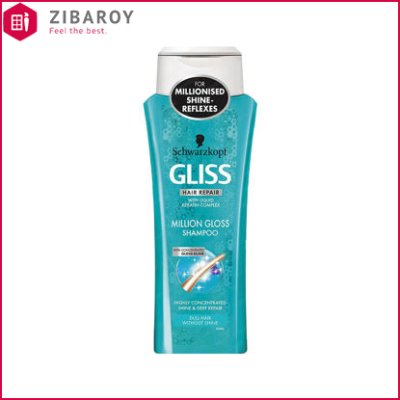 شامپو ترمیم کننده و درخشان کننده موی شوآرتزکف پروفشنال سری گلیس مدل Million Gloss حجم 400 میل