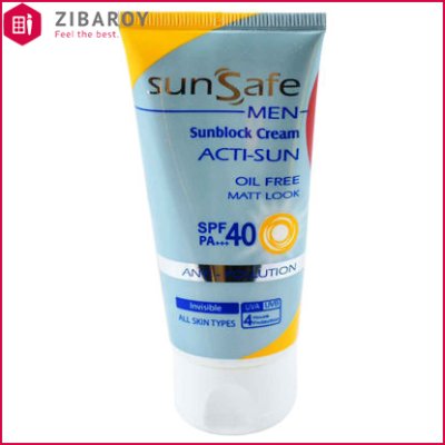 کرم ضد آفتاب رنگی فاقد چربی SPF35 مناسب پوست چرب و مختلط و آکنه دار سان سیف 50 میل-بژ متوسط