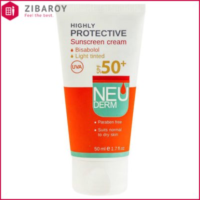 کرم ضد آفتاب نئودرم SPF50 رنگی مناسب پوست نرمال تا خشک 50 میل-بژ روشن