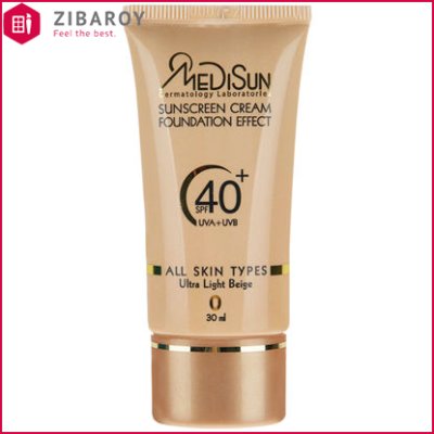 کرم ضد آفتاب رنگی تیوپی Spf40 مدیسان مناسب پوست چرب و مختلط حجم 30 میل -بژ طبیعی