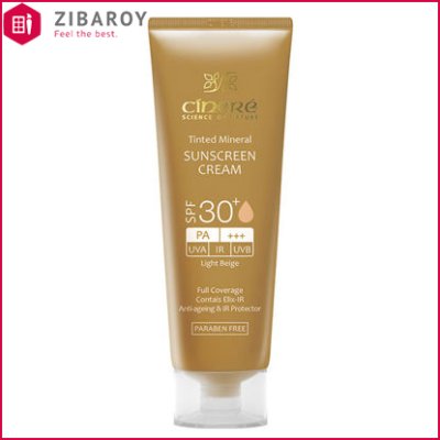 کرم ضد آفتاب رنگی سینره SPF30 مناسب پوست حساس تا خشک حجم 50 میل – بژ روشن