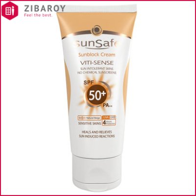 کرم ضد آفتاب فاقد چربی SPF35 سان سیف مناسب پوست چرب، مختلط و آکنه دار حجم 50 میل – رنگ بژ روشن