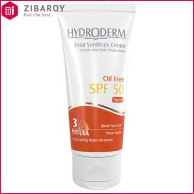 کرم ضد آفتاب فاقد چربی رنگی SPF50 هیدرودرم حجم 50 میل