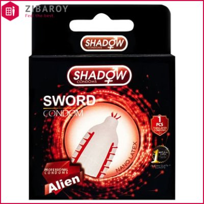 کاندوم فضایی شادو با خار برجسته مدل Sword بسته 1 عددی