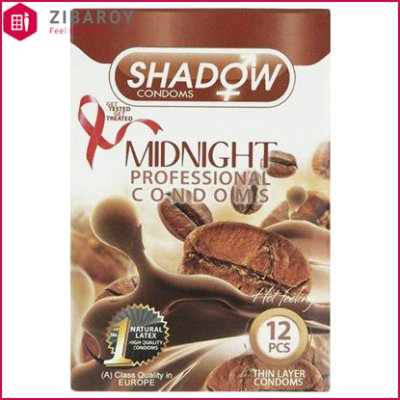 کاندوم شادو مدل Midnight بسته 12 عددی
