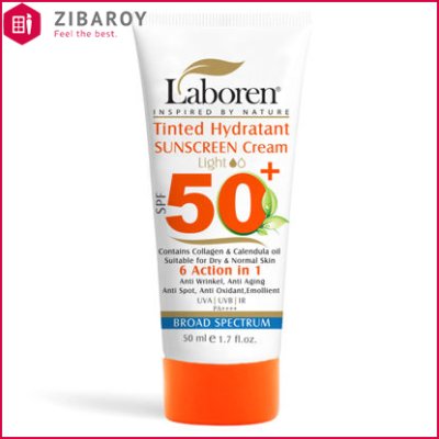 کرم ضد آفتاب +SPF50 لابورن مناسب پوست خشک و نرمال حجم 50 میل – رنگ روشن