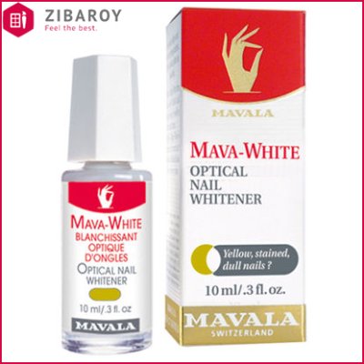 محلول بهبود دهنده رنگ ناخن  ماوالا مدل Mava White حجم 10 میل