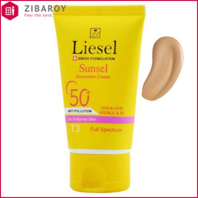 کرم ضد آفتاب لایسل مدل Sunsel SPF50 مناسب پوست خشک و نرمال حجم 40 میل-شماره T3