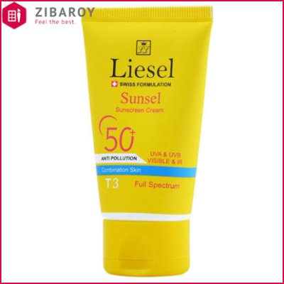 کرم ضد آفتاب لایسل مدل Sunsel SPF50 مناسب پوست مختلط حجم 40 میل-شماره T3