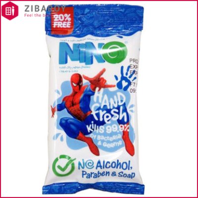 دستمال مرطوب نینو طرح Spider Man بسته 10 عددی