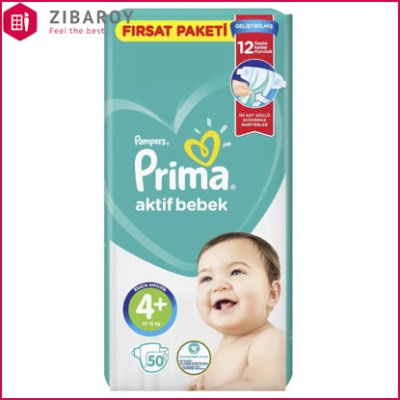 پوشک بچه پریما پمپرز مدل Active Baby سایز 4 بسته 54 عددی