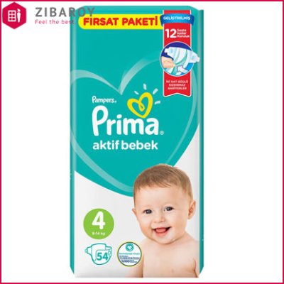 پوشک بچه پریما پمپرز مدل Active Baby سایز 4+ بسته 50 عددی