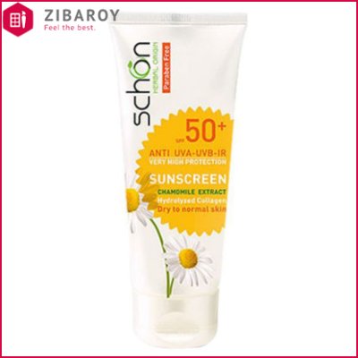 کرم ضد آفتاب بی‌رنگ SPF50 شون مناسب پوست خشک تا معمولی حجم 50 میل