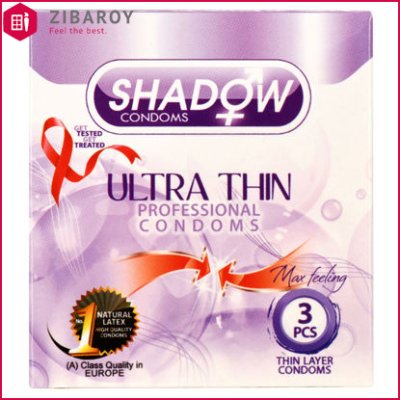 کاندوم شادو مدل Ultra Thin بسته 3 عددی